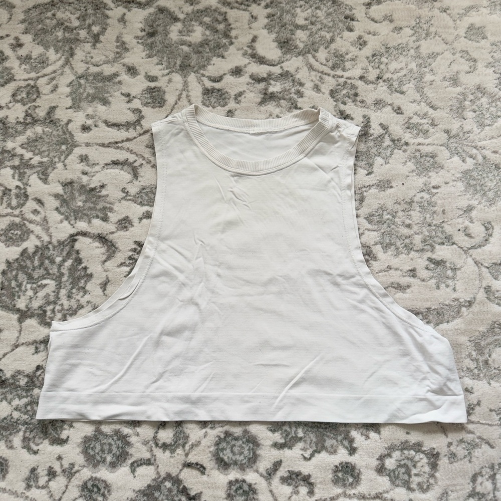 Avocado Cream Sleeveless Muscle Tee